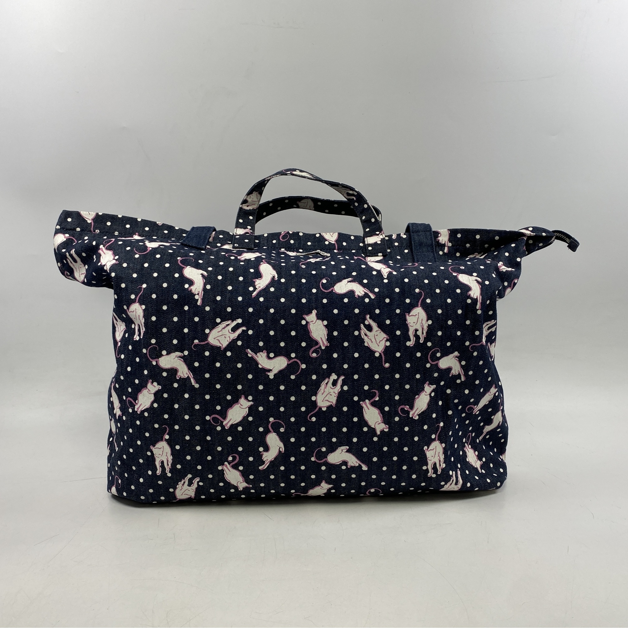 ミュウミュウ 猫柄 デニムトートバッグ インディゴ デニム ABランク