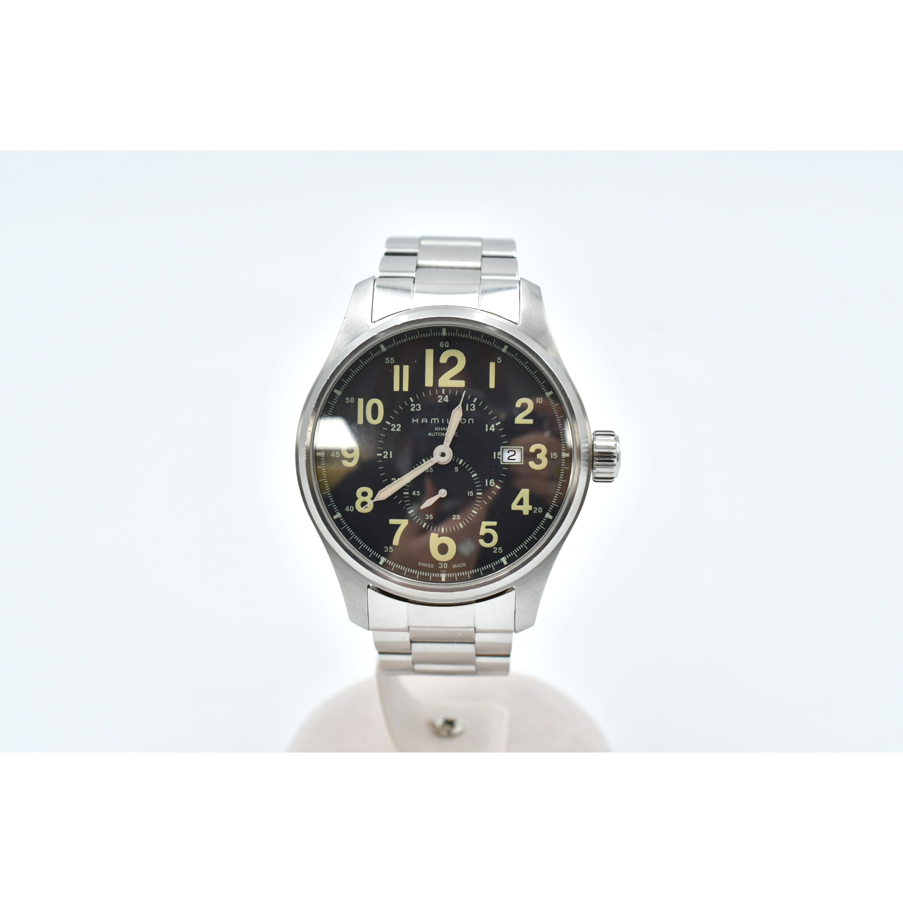 ハミルトン カーキ フィールド オート 黒文字盤 SS/AT Bランク
