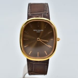 パテック フィリップ ゴールデンエリプス グリーン文字盤 PG×革/手巻き 3738/100R-001 買取実績【買取日：2025年11月26日】