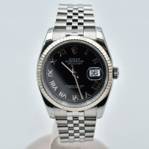 ロレックス デイトジャスト 黒ローマ文字盤 ジュビリーブレス SS×WG/AT 116234 買取実績【買取日：2025年12月8日】