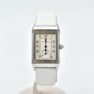 ジャガー・ルクルト レベルソデュエット クラシック グレー×白文字盤 ダイヤベゼル SS×革/手巻 Q2568401 (256.8.75) 買取実績【買取日：2025年11月23日】