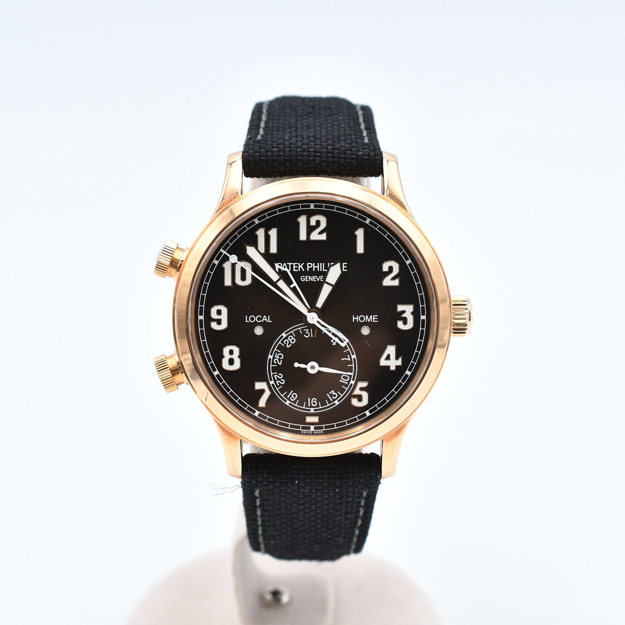 パテック フィリップ カラトラバ パイロット トラベルタイム ブラウン文字盤 PG×革/AT ABランク