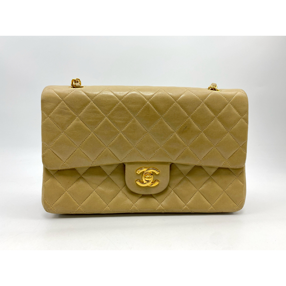 シャネル マトラッセ25 ベージュ ラム Bランク