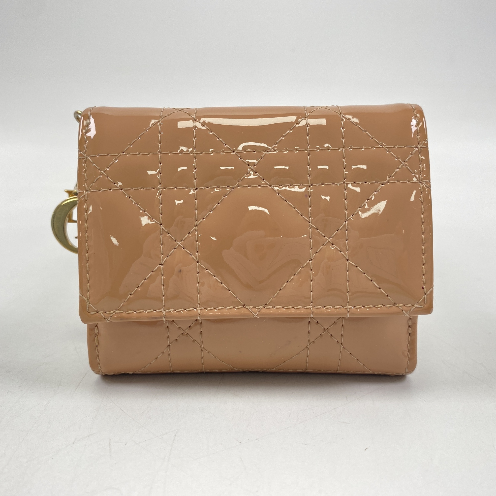 ディオール レディディオール 財布 パテント レザー Bランク