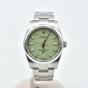 ロレックス オイスターパーペチュアル ピスタチオ文字盤 SS/AT 124200 買取実績【買取日：2025年12月8日】