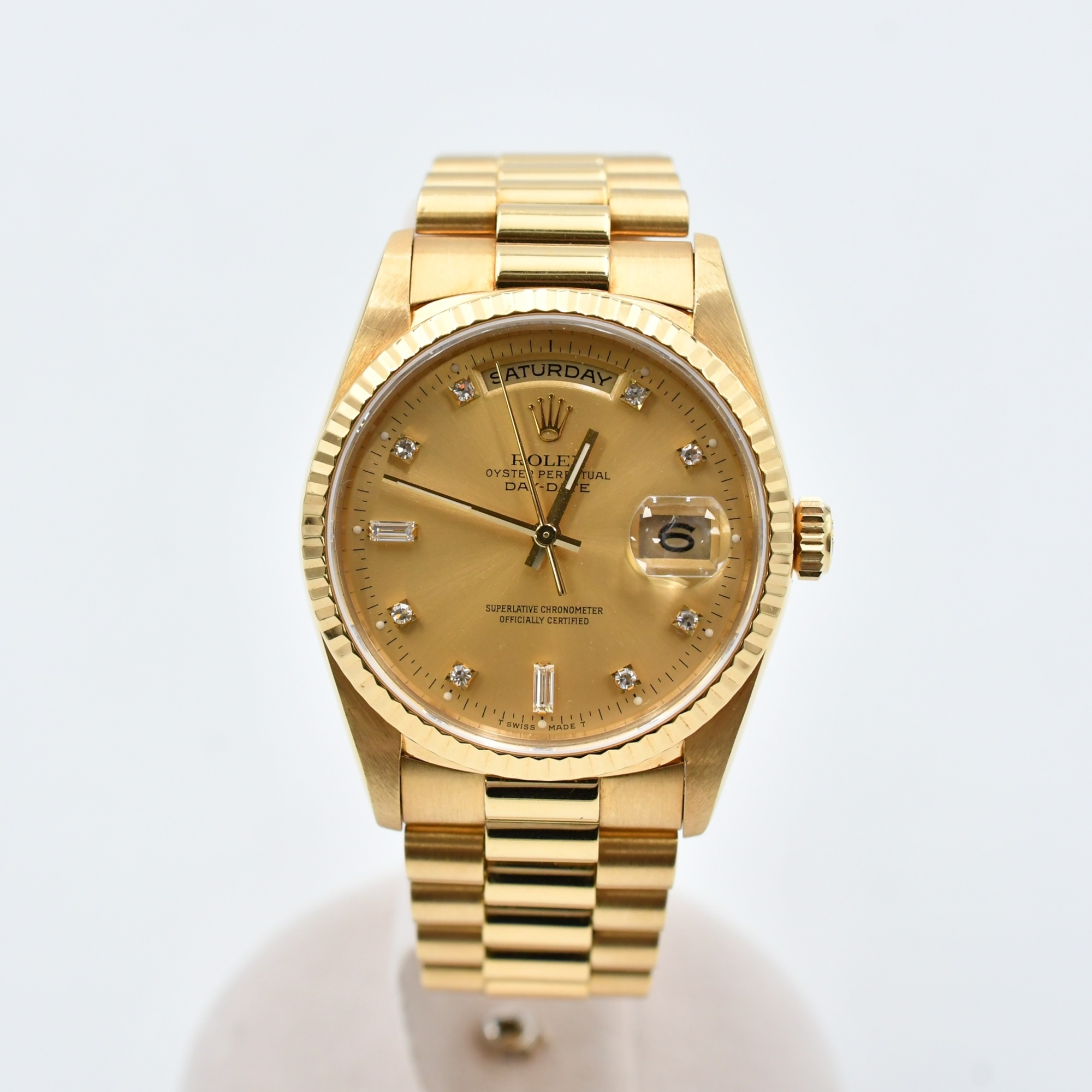 ロレックス デイデイト シャンパン文字盤 旧PD YG/AT Bランク