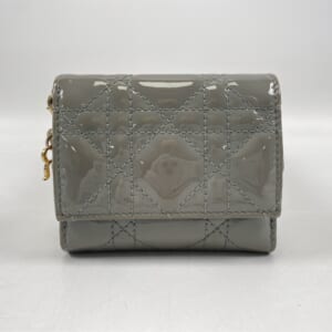 ディオール ロータスウォレット 三つ折り財布 カナージュ・パテント グレー 買取実績【買取日：2025年11月24日】