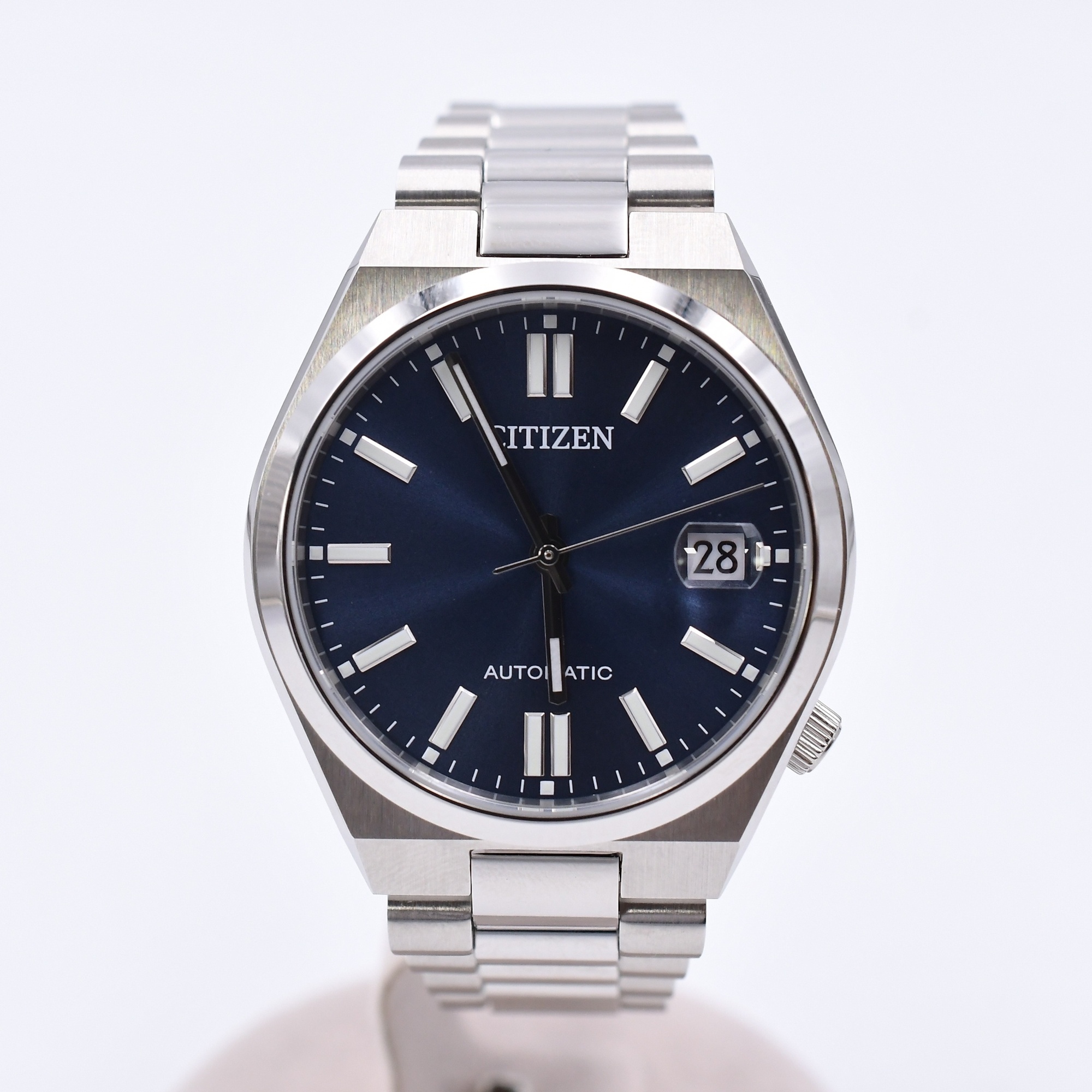 シチズン CITIZEN Collection TSUYOSA 青文字盤 SS/AT Aランク