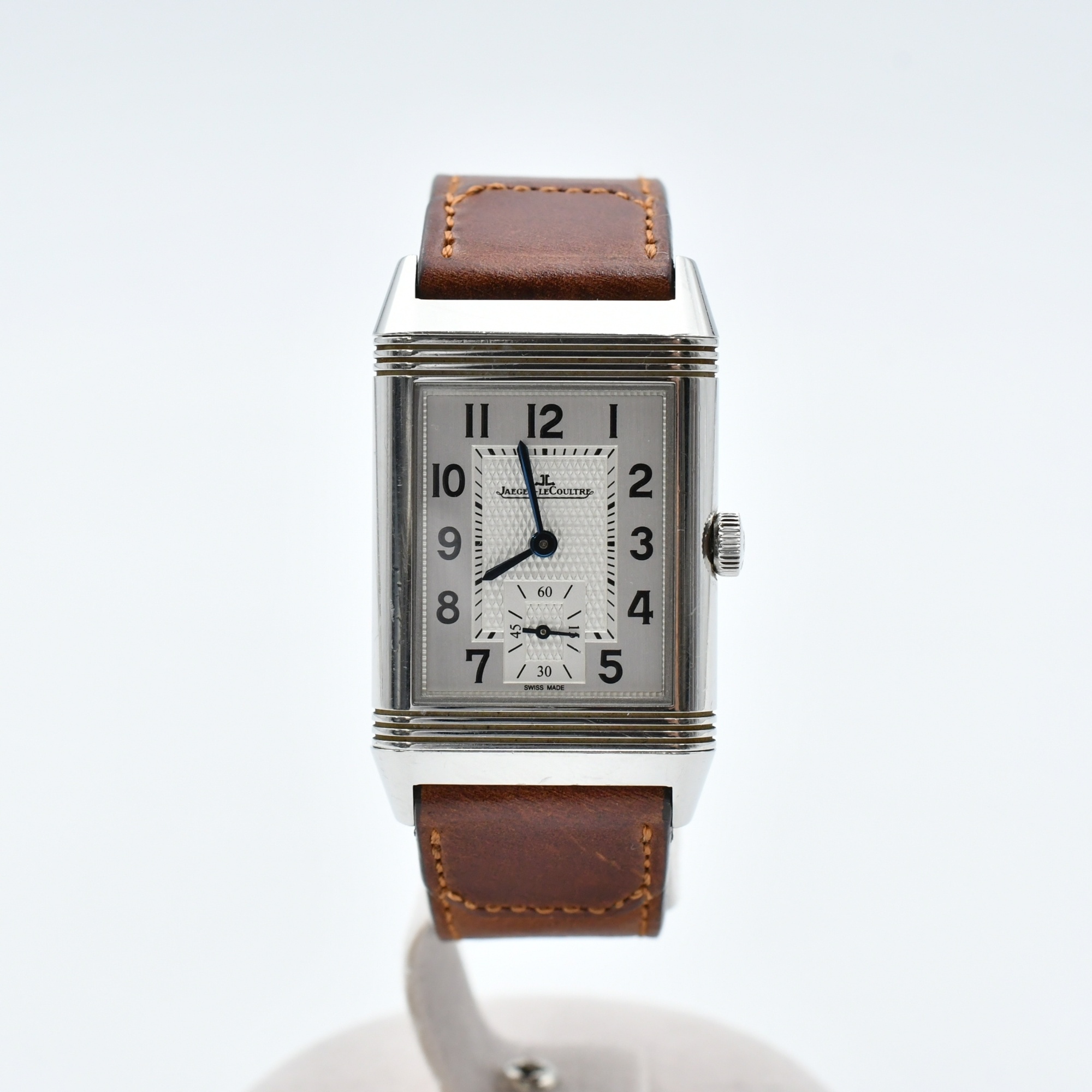 ジャガー・ルクルト レベルソ・クラシック デュオ・スモールセコンド 白文字盤 SS×レザー/AT Bランク