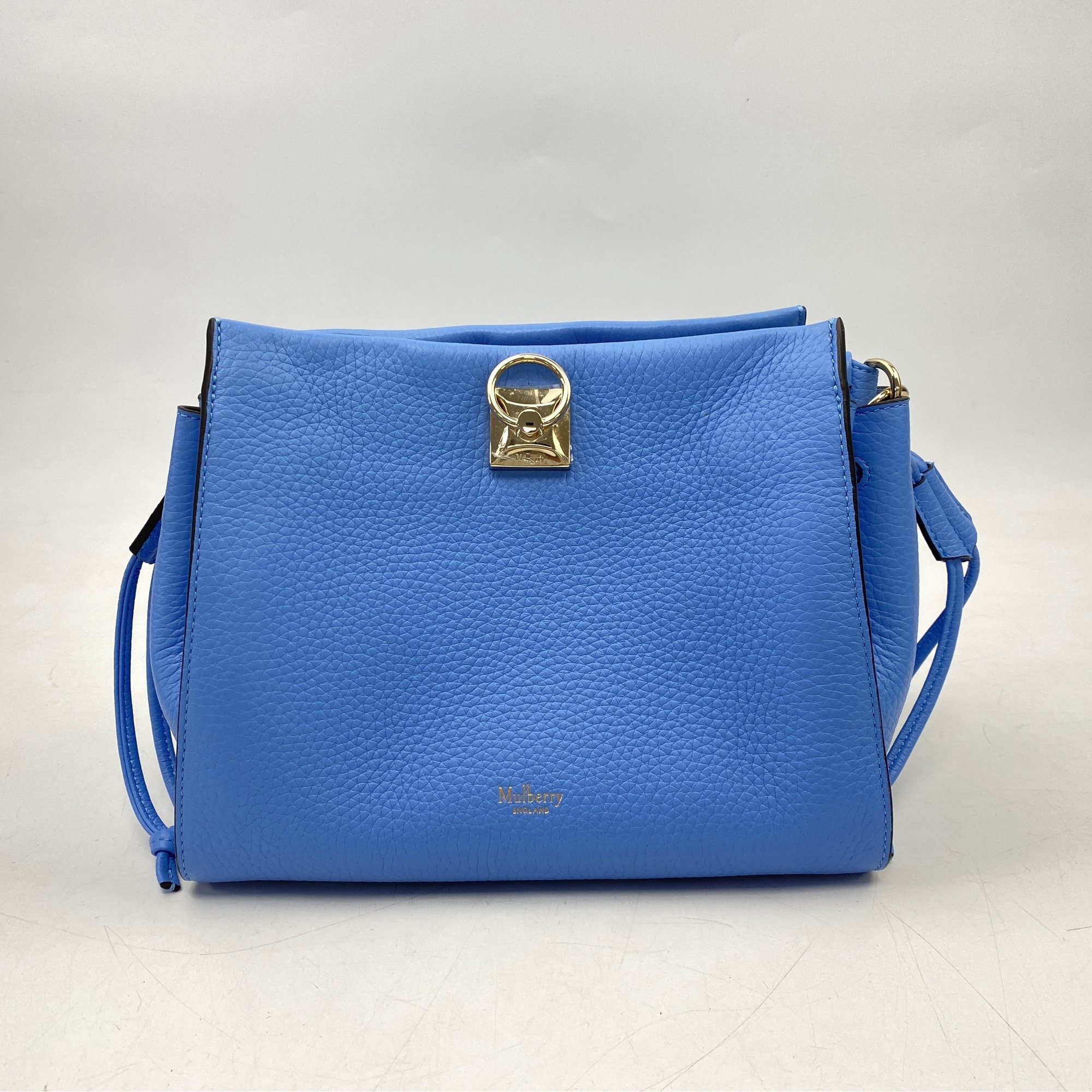 マルベリー アイリス 2WAYショルダーバッグ ブルー×オレンジ レザー