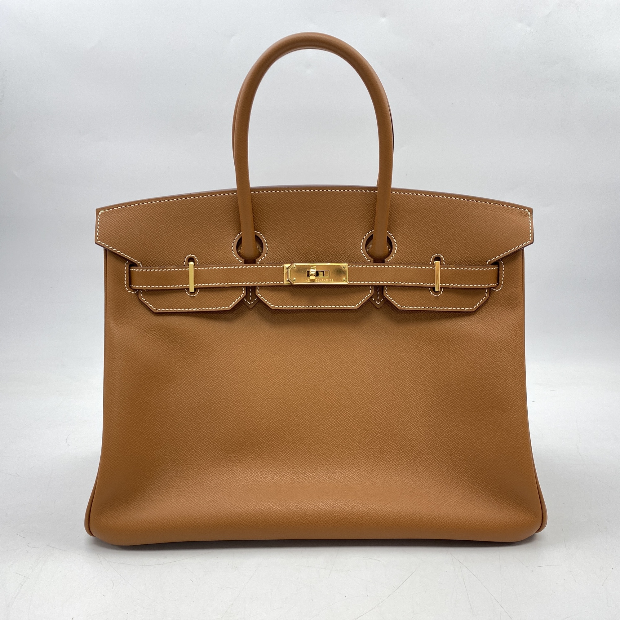 エルメス バーキン35 ゴールド エプソン □J GD金具 ABランク