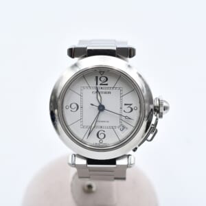 カルティエ マストタンクヴェルメイユLM アイボリー文字盤 SS×革/QZ