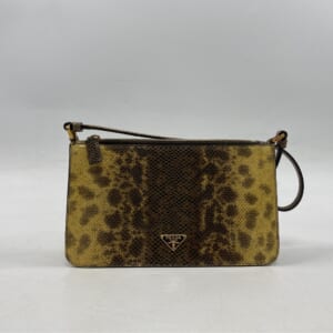 プラダ ミニハンドバッグ ブラウン 黒 リザード 買取実績【買取日：2025年12月7日】