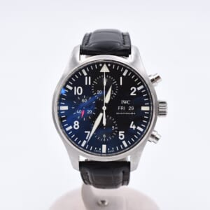 IWC パイロットウォッチ クロノグラフ 黒文字盤 SS×社外革/AT IWIW377709 買取実績【買取日：2025年11月26日】