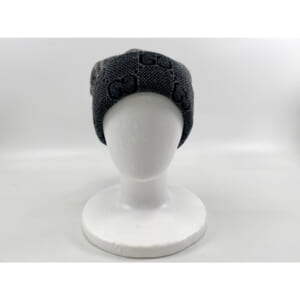 グッチ GG柄 ニット帽 グレー×黒 M 買取実績【買取日：2025年12月6日】
