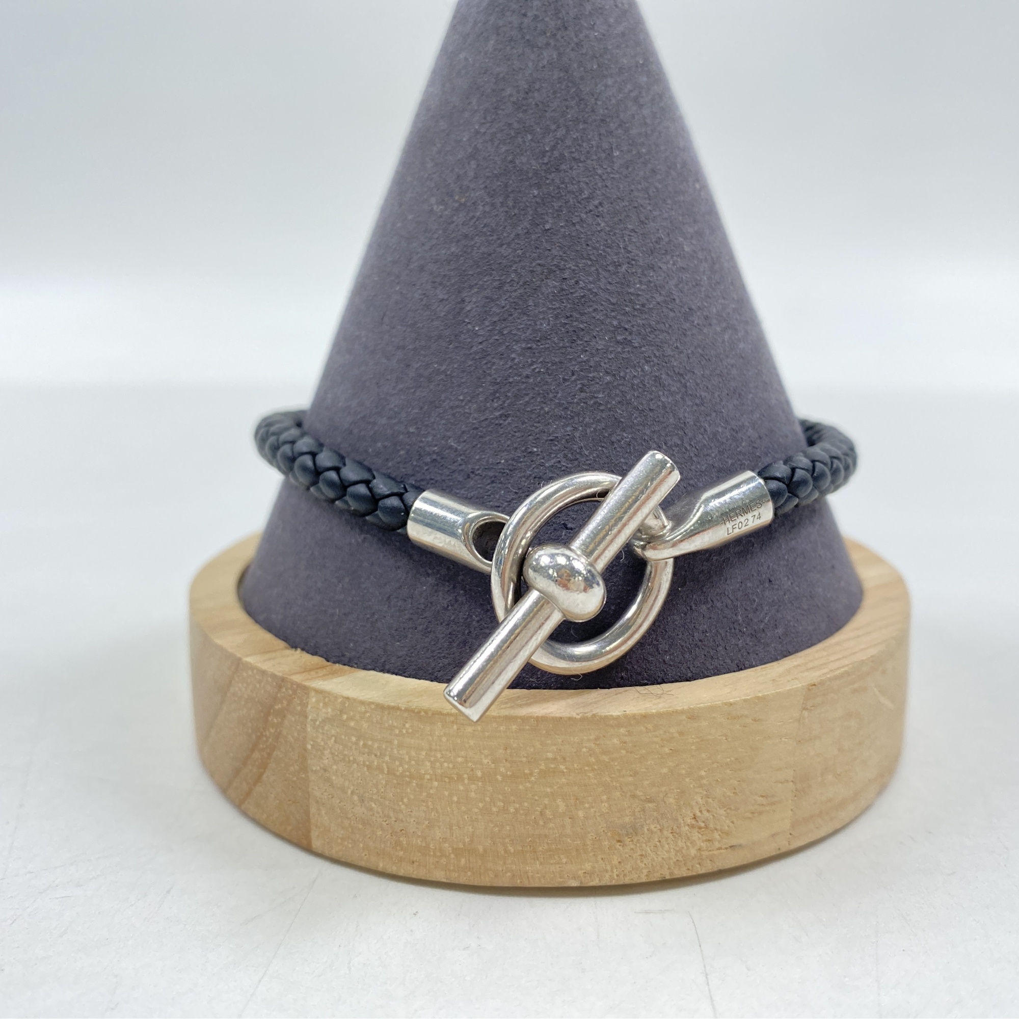 エルメス グレナンH レザーブレスレット クロシルバー金具 買取実績