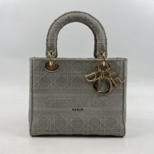 ディオール フラワートロッター柄 ミニボストンバッグ 白ピンク