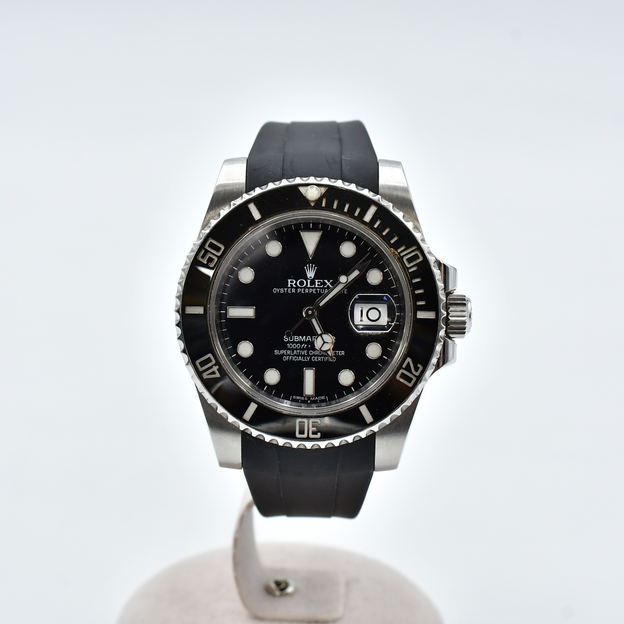 ロレックス サブマリーナー 黒文字盤 ラバー×SS/AT Bランク
