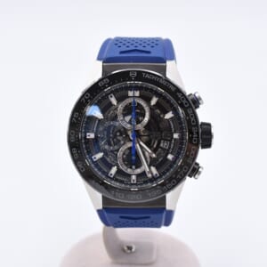 タグホイヤー カレラ キャリバー ホイヤー01 ブルータッチエディション スケルトン文字盤 SS×CE×ラバー/AT CAR2A1T.FT6044 買取実績【買取日：2025年11月21日】