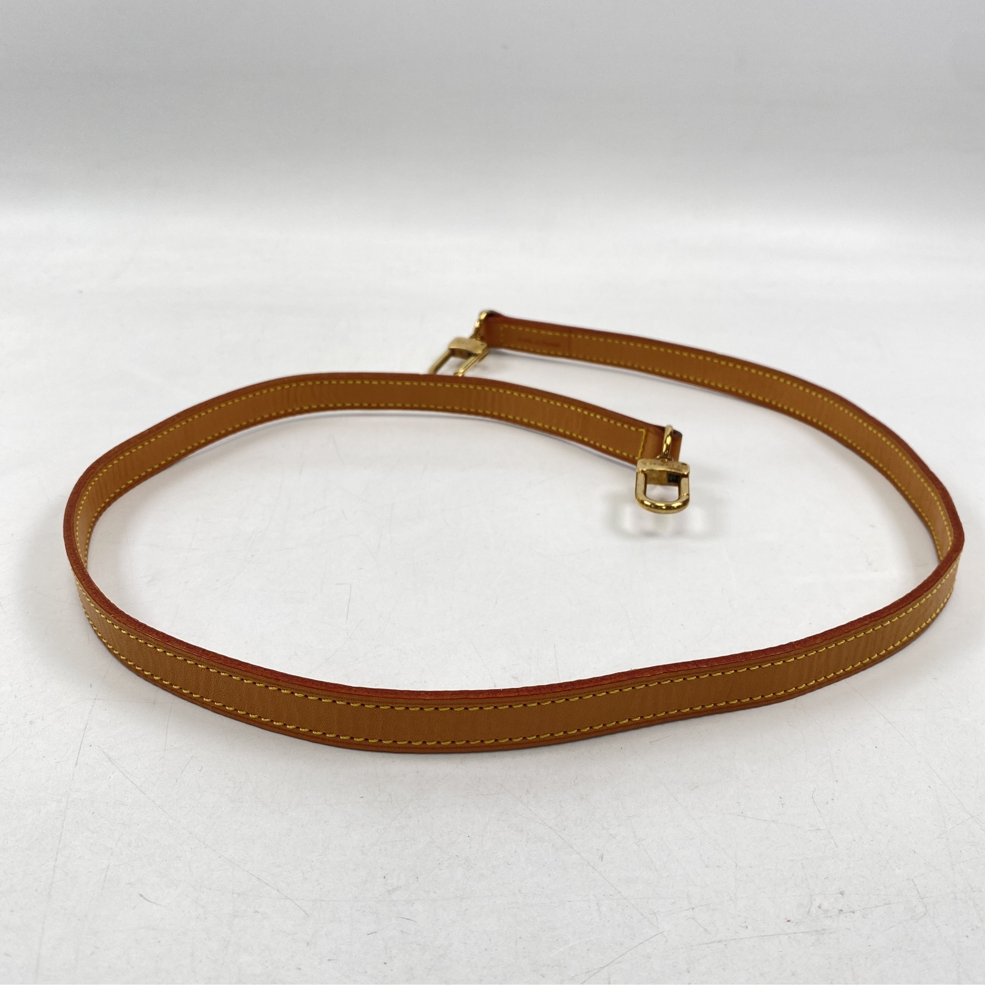 ルイ・ヴィトン ショルダーストラップのみ ブラウン レザー ショルダーバッグ Bランク