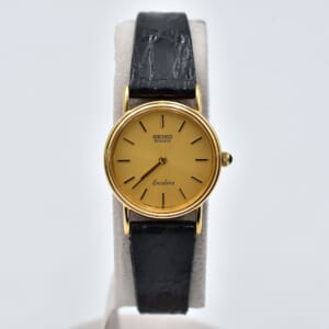 セイコー エクセリーヌ シャンパン文字盤 GP×革/QZ 7320-0070 買取実績【買取日：2025年11月24日】