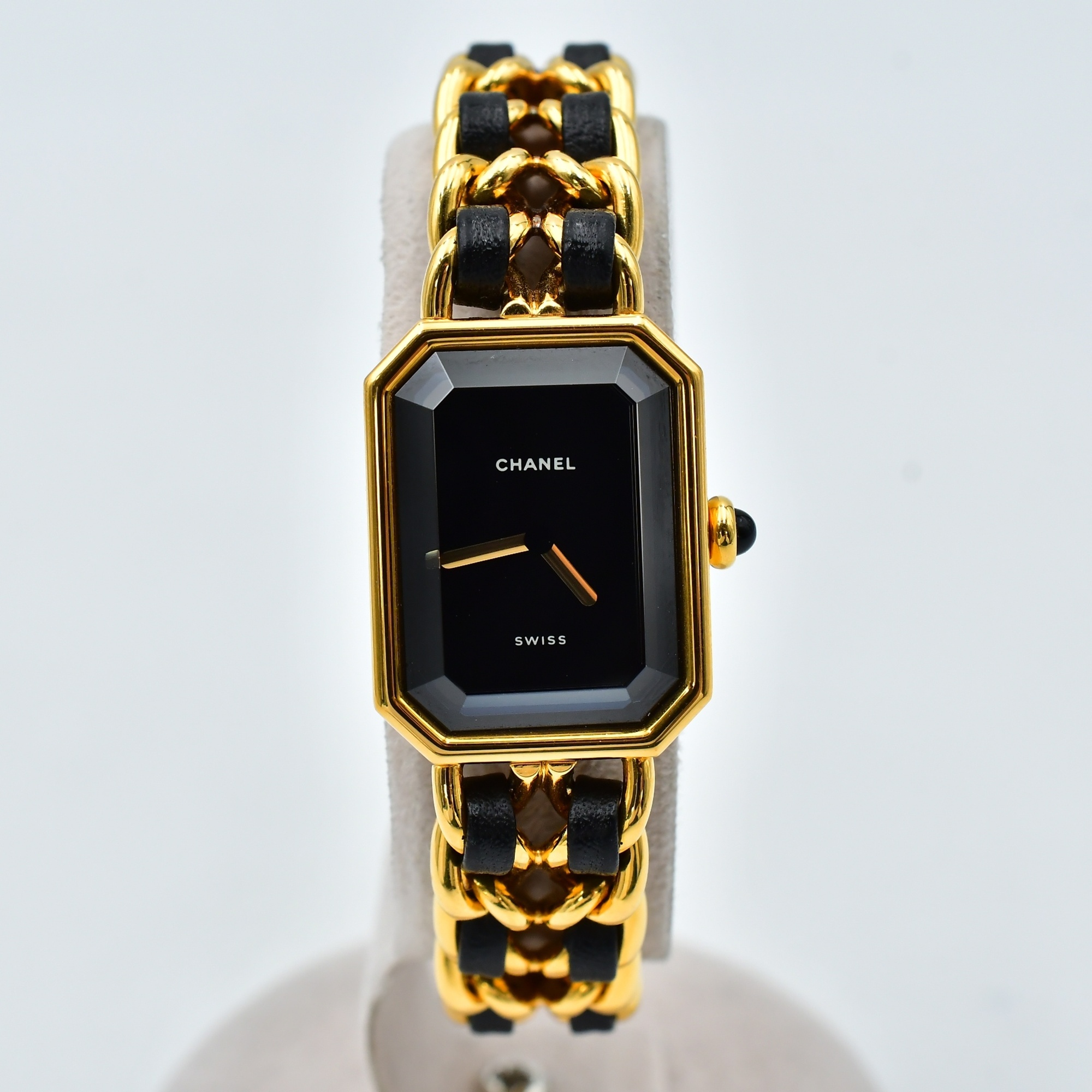 シャネル プルミエールM 黒文字盤 GP×革/QZ H0001 買取実績【買取日