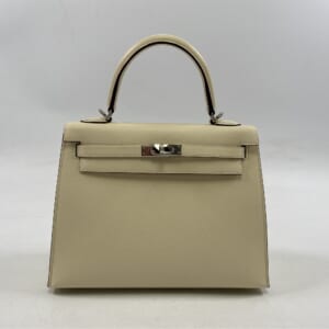 エルメス ケリー25 外縫い エプソン ナタ×セサミ SV金具 U刻印 買取実績【買取日：2025年12月10日】