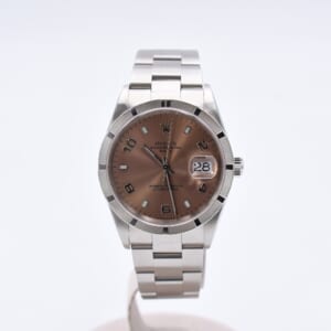 ロレックス オイスターパーペチュアルデイト ピンク文字盤 SS/AT 15210 買取実績【買取日：2025年12月5日】