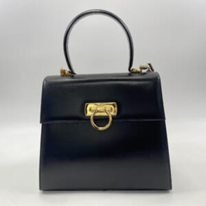 サルヴァトーレ フェラガモ ガンチーニ 2WAYハンドバッグ 黒 レザー 買取実績【買取日：2025年11月23日】