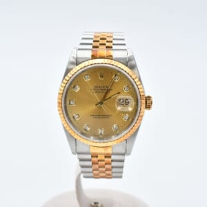 ロレックス デイトジャスト シャンパン文字盤 新PD SS×YG/AT 16233 買取実績【買取日：2025年12月10日】