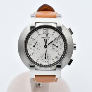 エルメス ノマード クロノグラフ 白文字盤 SS×革/AT □F刻印 1.91 買取実績【買取日：2025年11月25日】