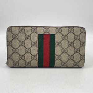 グッチ GGスプリーム シェリーライン ラウンドジップ長財布 ベージュ PVC 408831 買取実績【買取日：2025年11月23日】