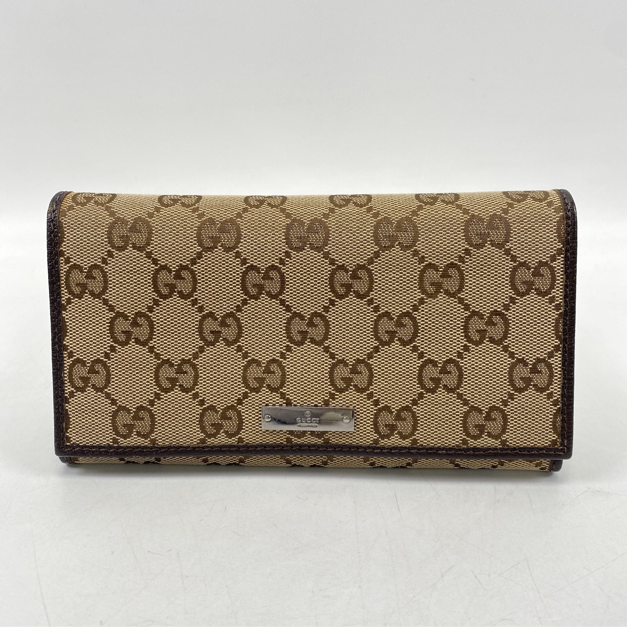 グッチ GGキャンバス 長財布 ベージュ ABランク