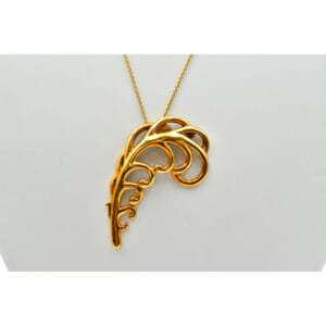 ティファニー フェザーモチーフネックレス K18YG 買取実績【買取日：2025年12月8日】