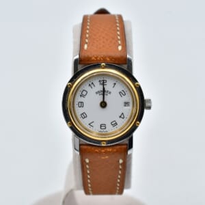 エルメス クリッパー ホワイト文字盤 SS×革/QZ 〇S刻印 買取実績【買取日：2025年12月8日】