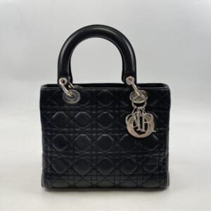 ディオール レディディオール ミディアム ブラック カーフスキン SV金具 MA-0044 買取実績【買取日：2025年11月23日】