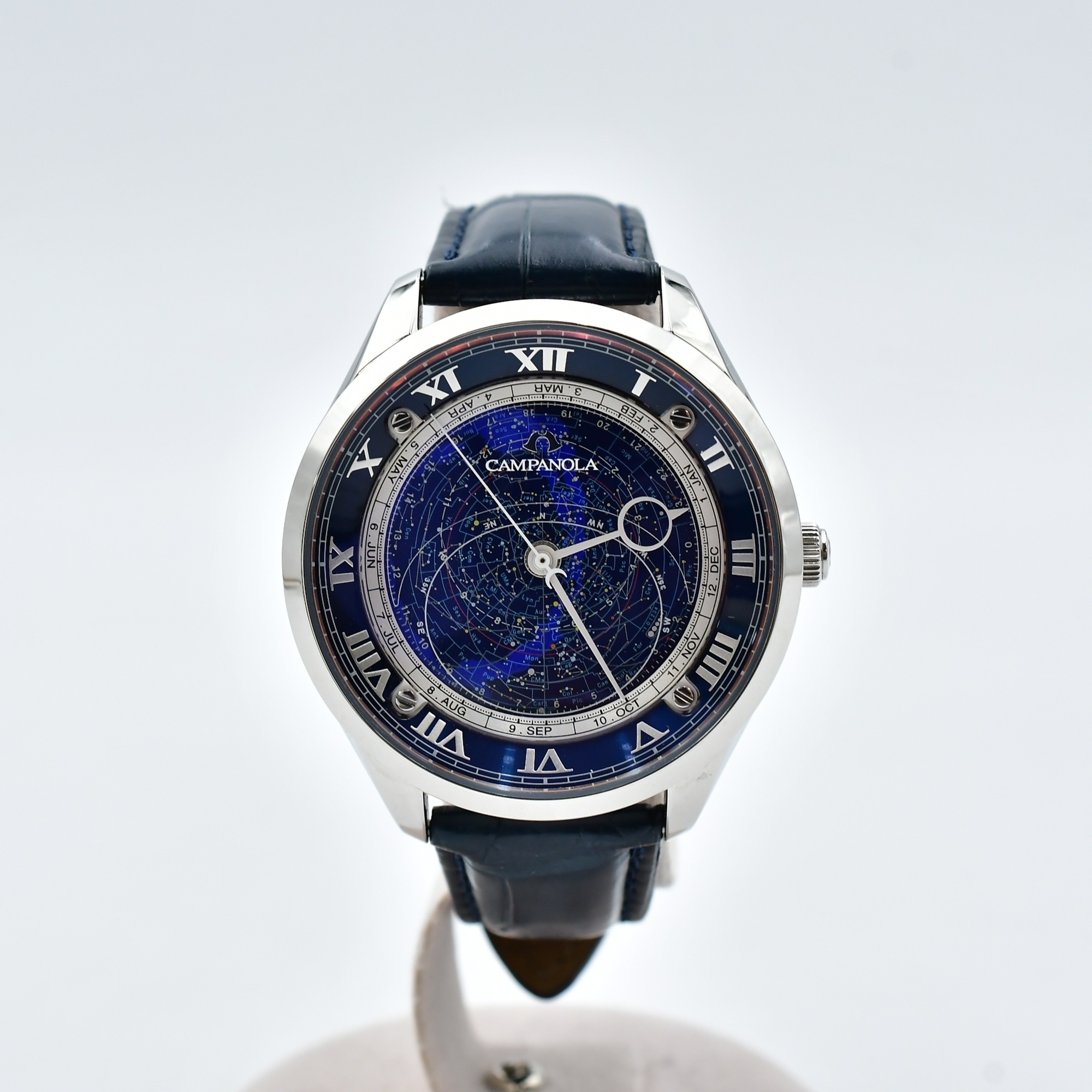シチズン カンパノラ コスモサイン 青文字盤 SS×革/QZ Bランク