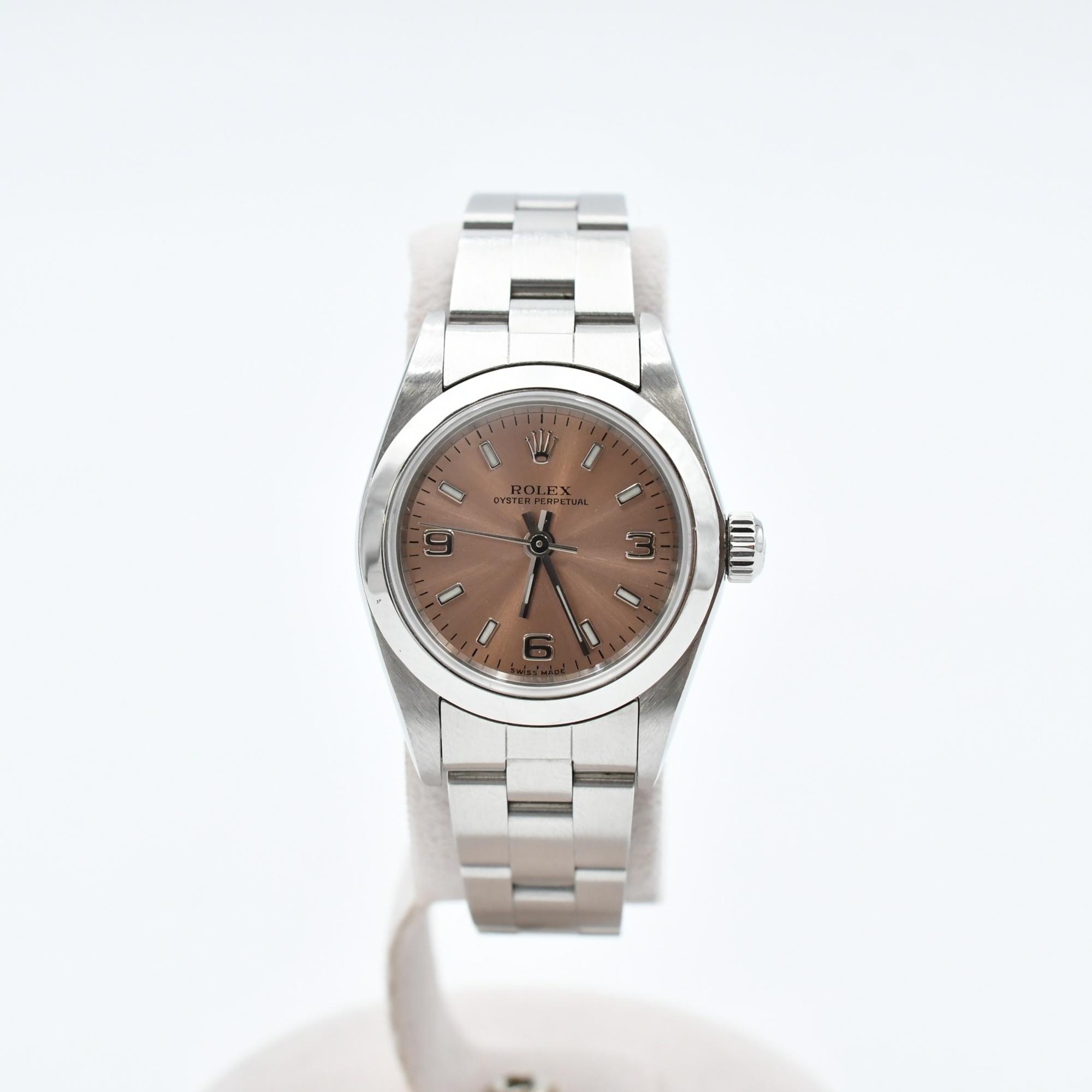 ロレックス オイスターパーペチュアル ピンク369文字盤 SS/AT ABランク