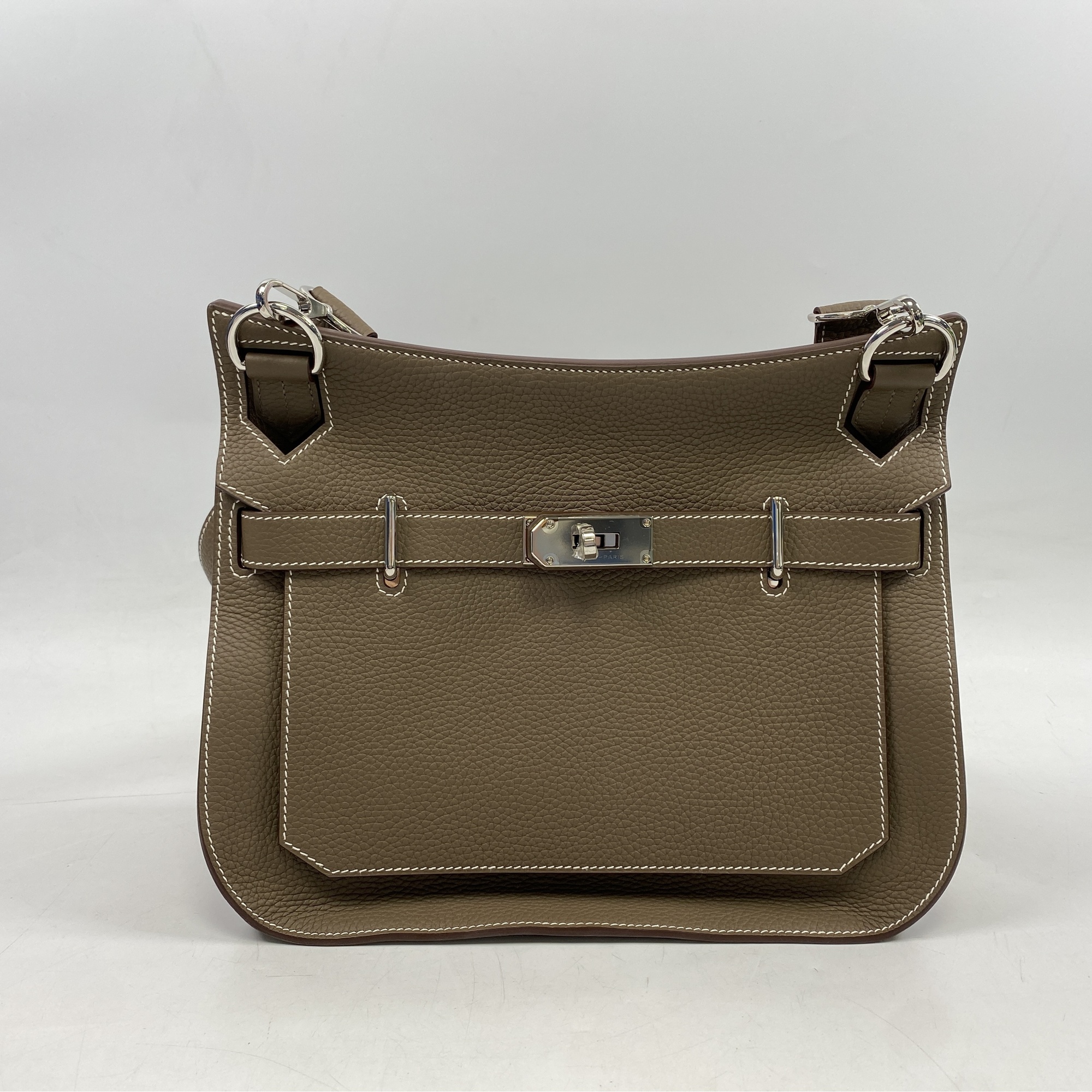 エルメス ジプシエール28 エトゥープ トリヨンクレマンス SV金具 X刻印 Aランク