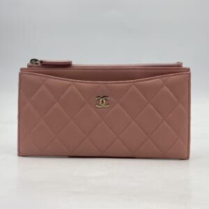 シャネル クラシック ジップ ケース ピンク ラムスキン シャンパン金具 買取実績【買取日：2025年12月3日】