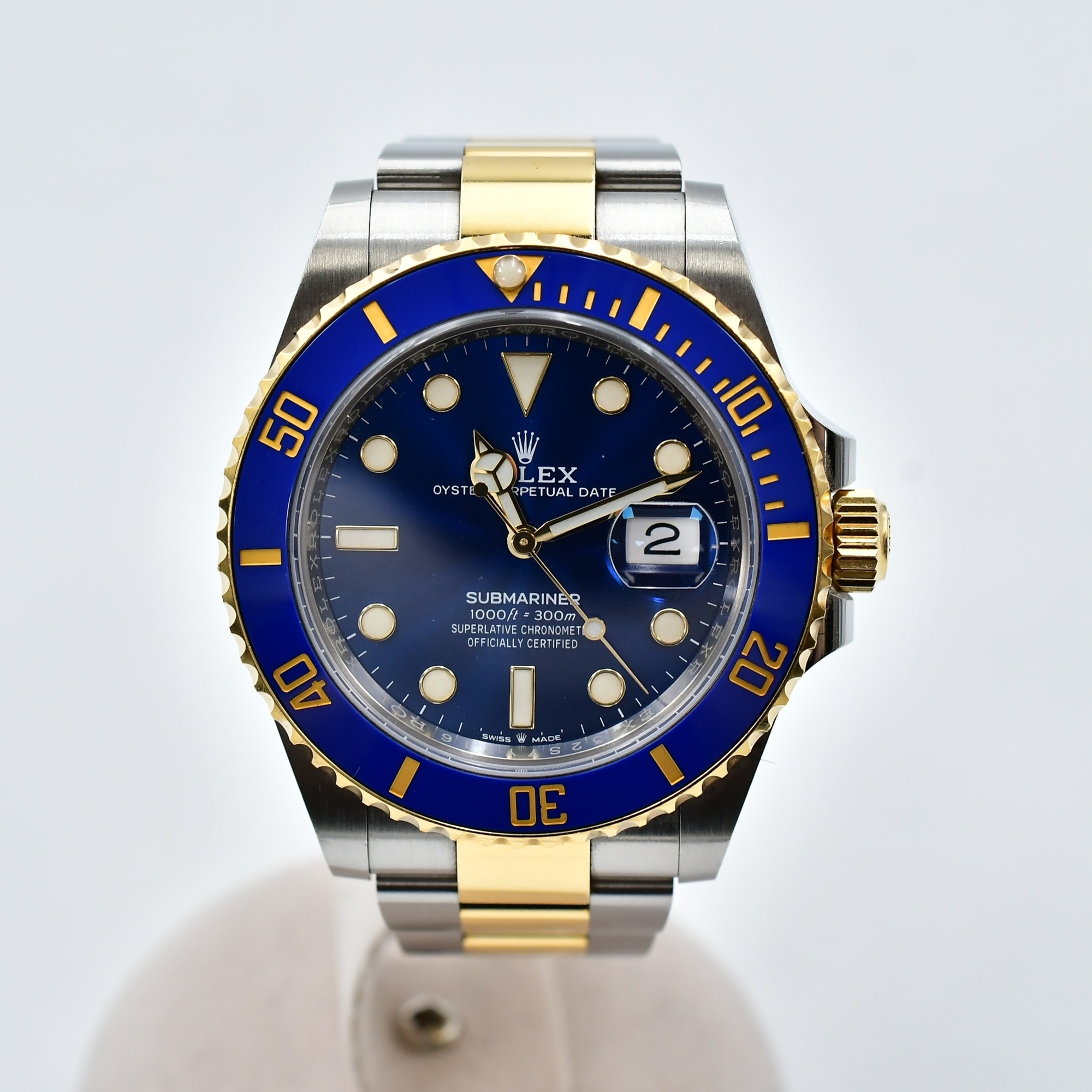 ロレックス サブマリーナーデイト 青文字盤 SS×YG/AT Bランク