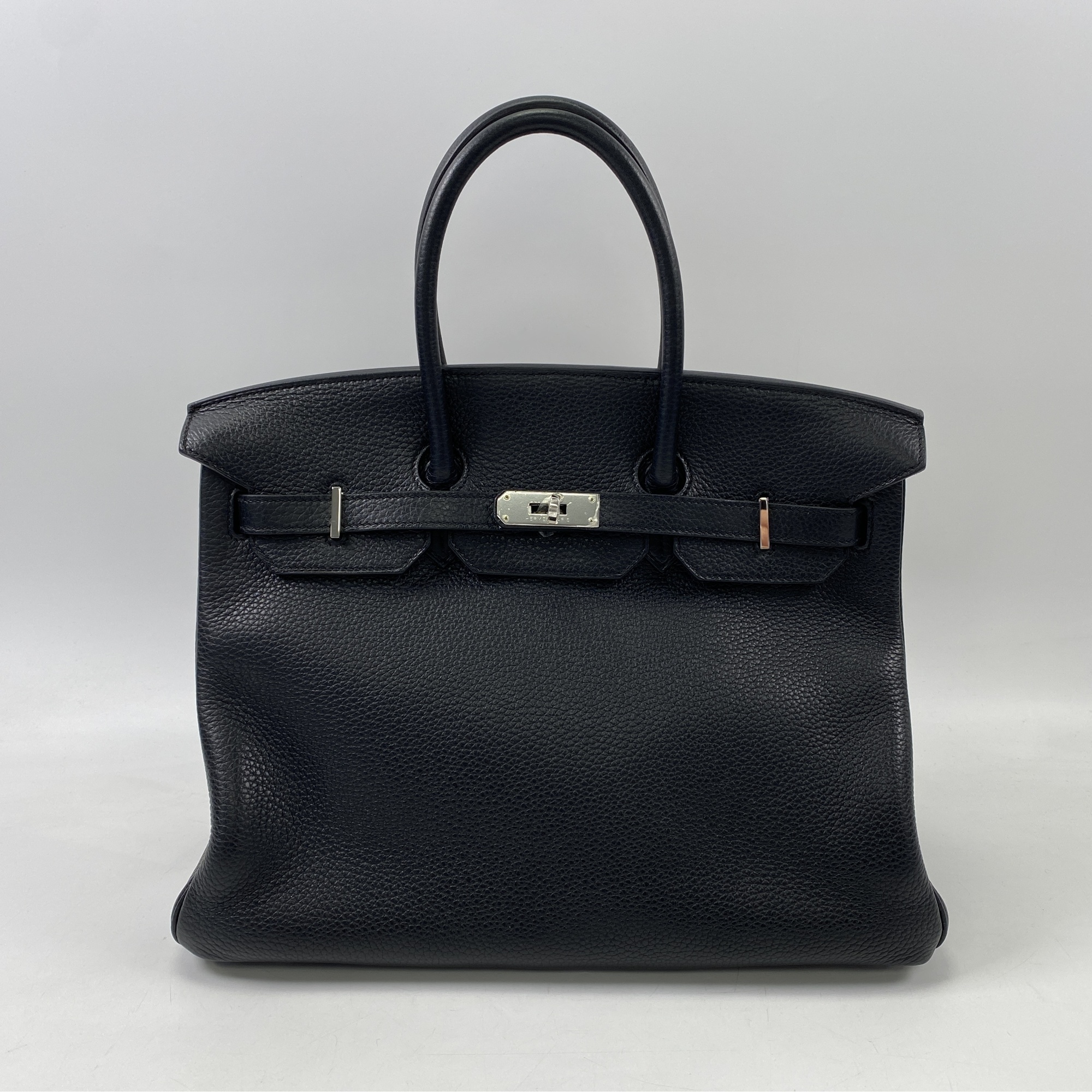 エルメス バーキン35 黒 トゴ SV金具 □Q刻印 Aランク