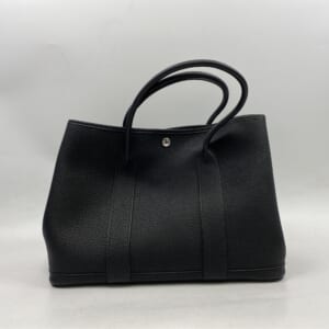 エルメス エルメス ガーデンパーティPM 黒 ネゴンダ SV金具 U刻印