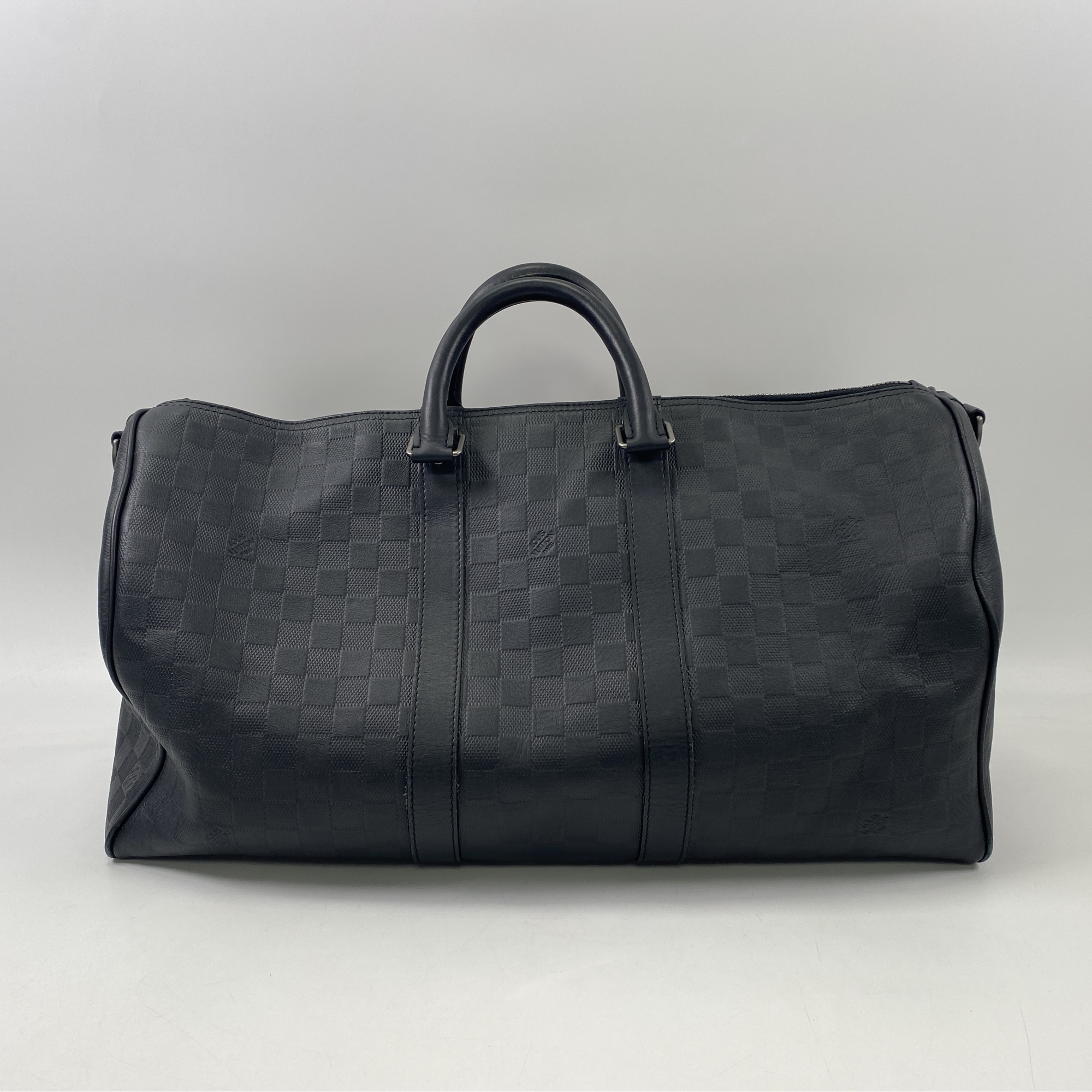 ルイ・ヴィトン ダミエ アンフィニ キーポル バンドリエール 45 ノワール Aランク