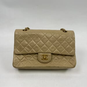 シャネル ダブルフラップマトラッセ25 ラムスキン Wチェーンショルダーバッグ ベージュ 買取実績【買取日：2026年1月17日】