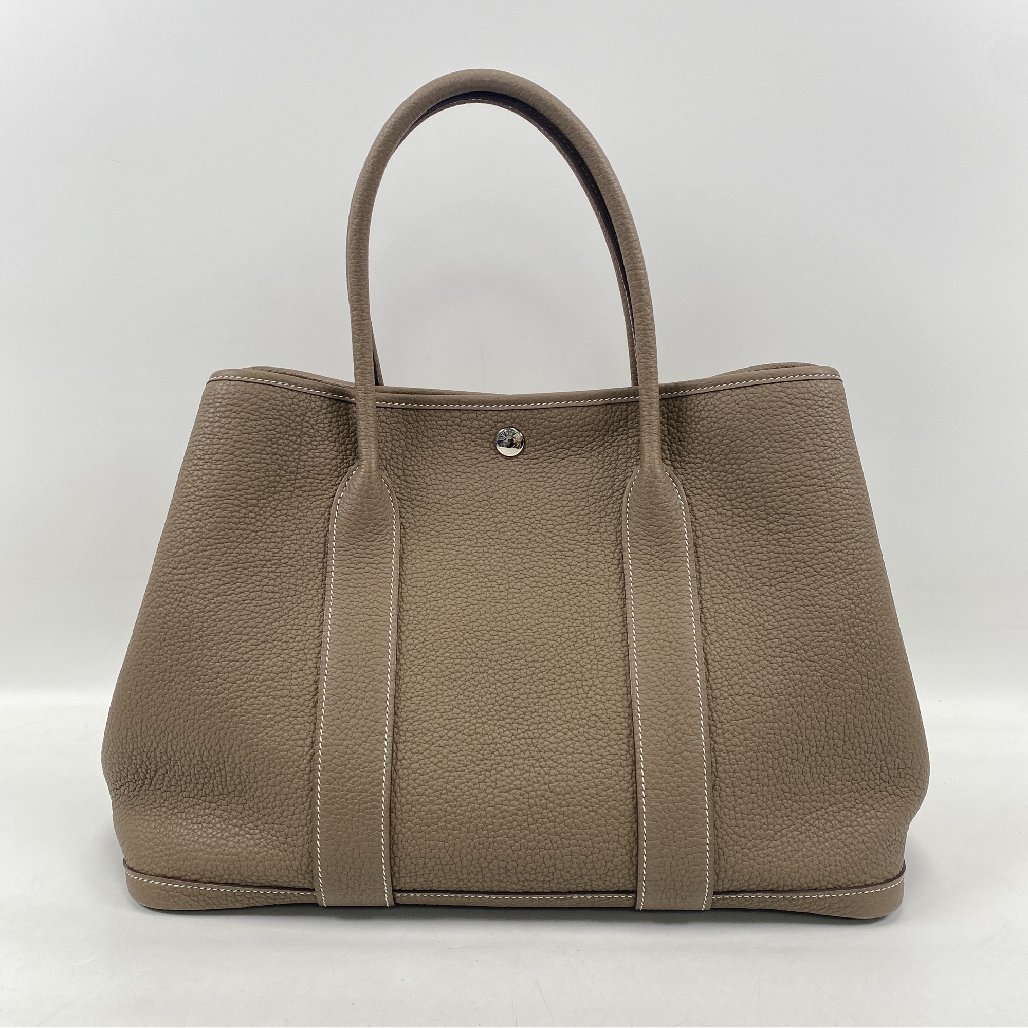 エルメス ガーデンパーティPM ネゴンダ SV金具 エトゥープ D刻印 ABランク
