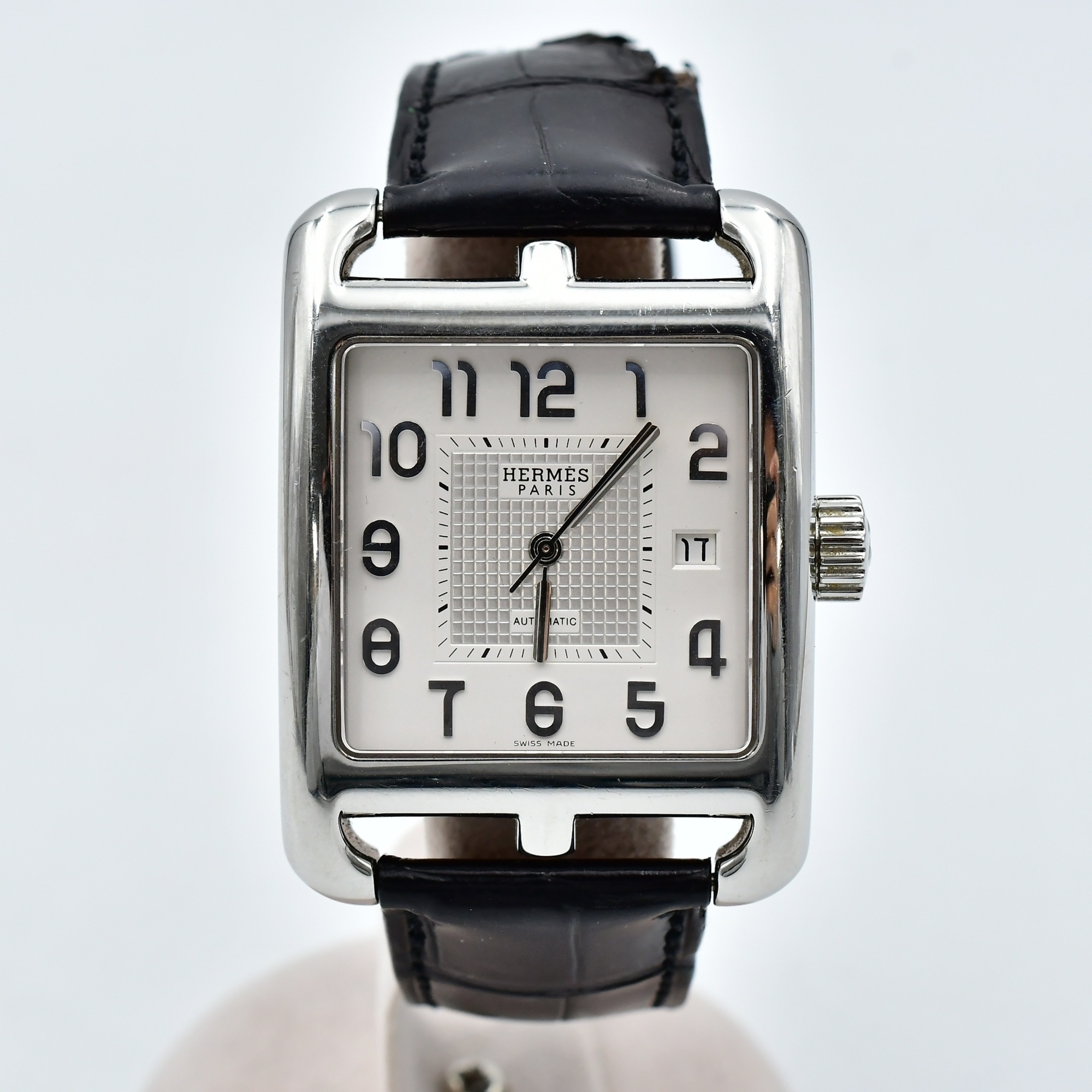 エルメス ケープコッド 白文字盤 SS×革/AT □L刻印 Bランク