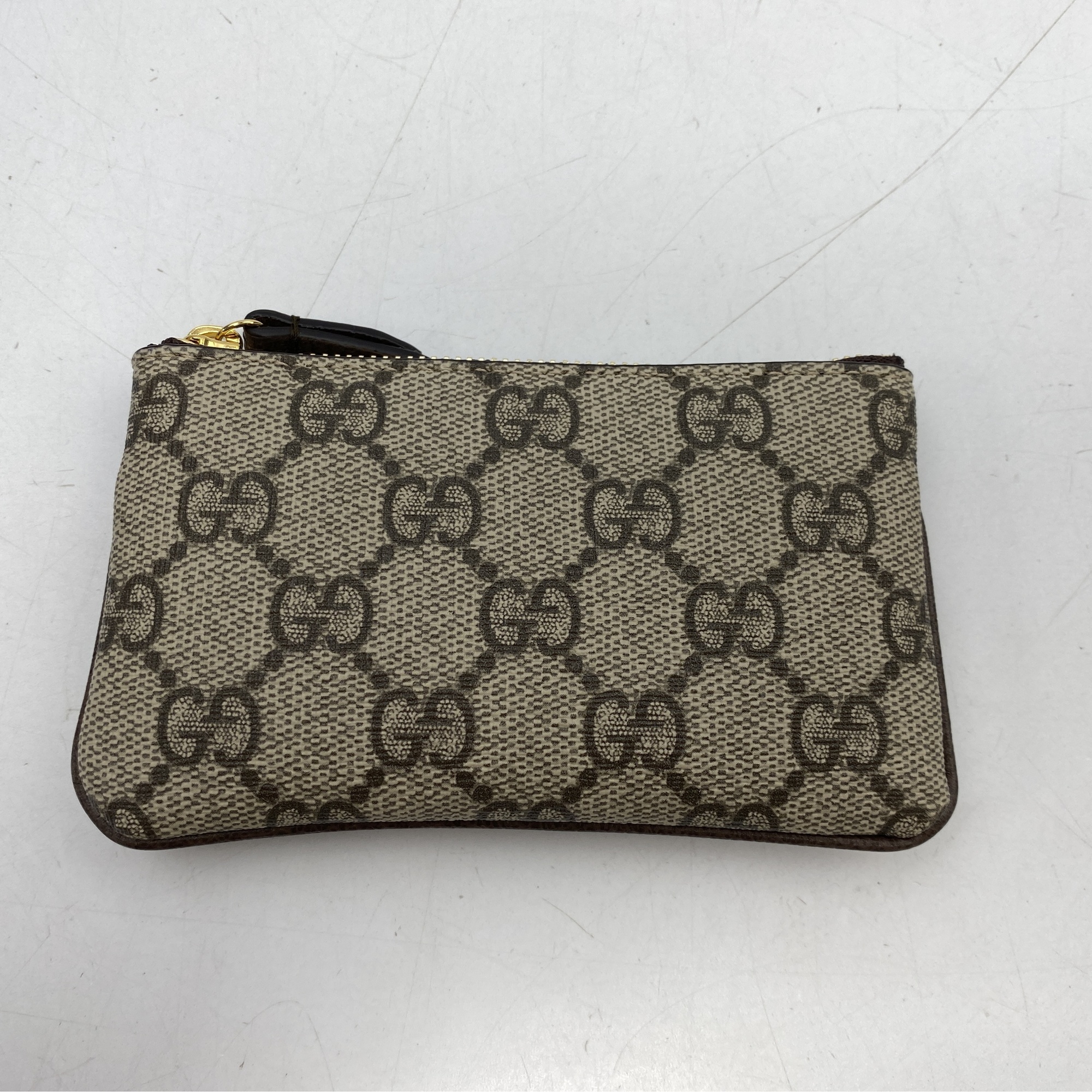 グッチ GGスプリーム ジップコインケース ベージュ PVC 772321 772321