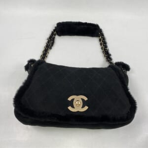 シャネル マトラッセ チェーンショルダーバッグ ムートン×スエード 黒 A25783 買取実績【買取日：2026年1月19日】