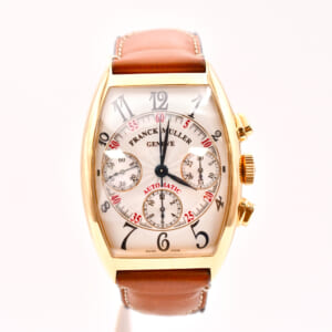 フランク ミュラー トノウカーベックス クロノグラフ シルバー文字盤 PG×社外革/AT 7850CC 買取実績【買取日：2025年3月20日】